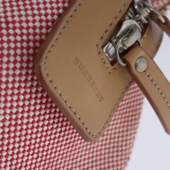 Burberry Hand Bag Canvas Red - Picture 10 of 16